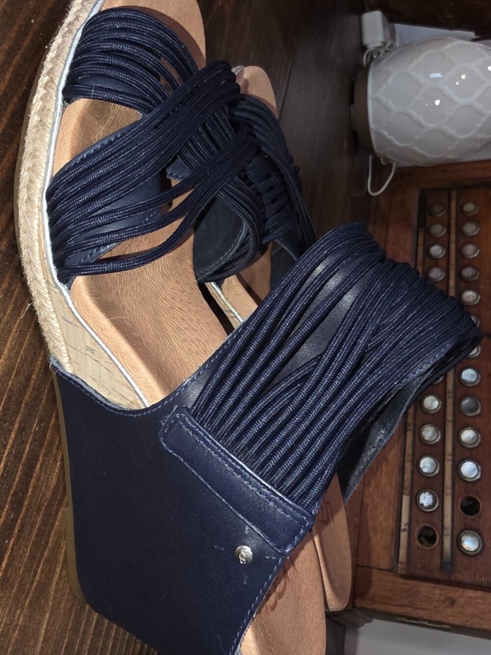Ugg Navy Wedges Sz 9